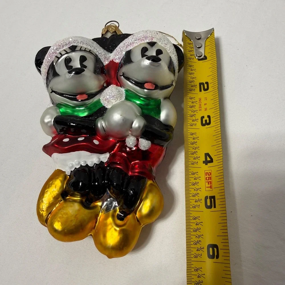 Vintage 1996 Radko Disney Mickey Minnie Mouse HOLIDAY SKATERS Christmas Ornament